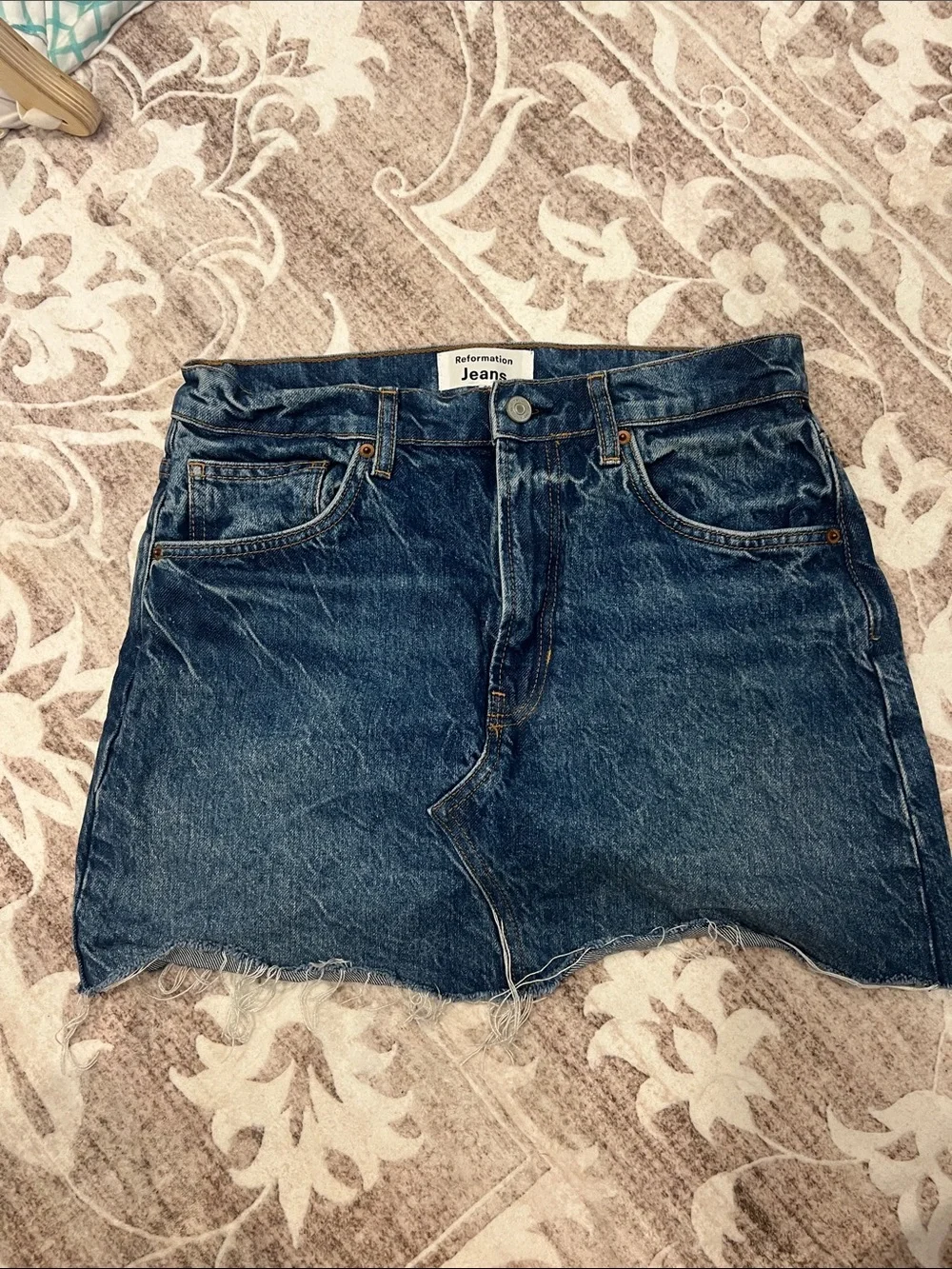 Reformation Nina Denim Mini Skirt 28